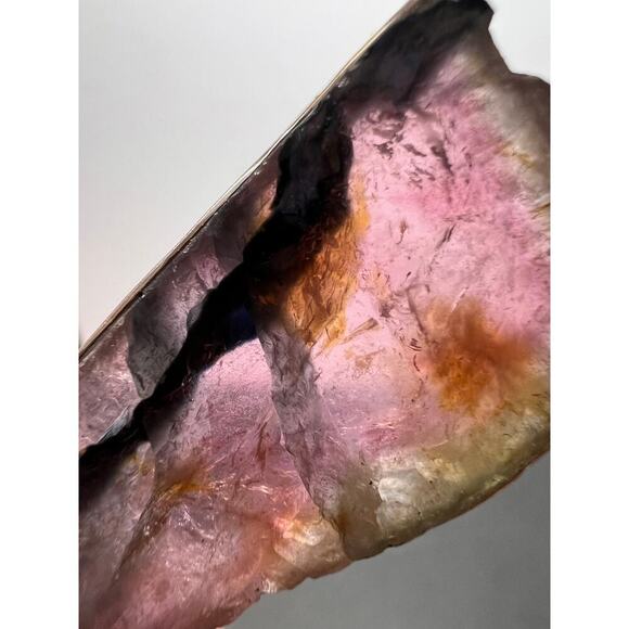 NEW Watermelon multi tourmaline sterling silver pendant 7.91 grams - Picture 8 of 11